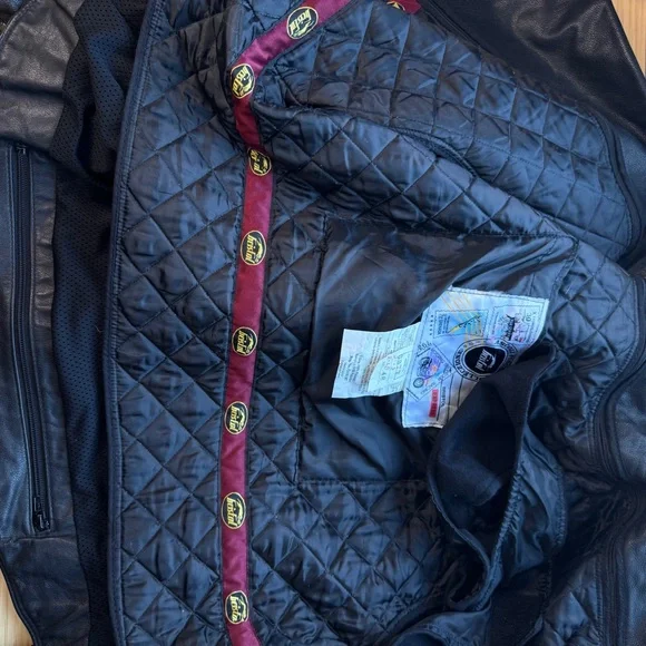 Bristol Black Leather Motorcycle Jacket Biker Style Men's size 48 - Picture 14 of 14